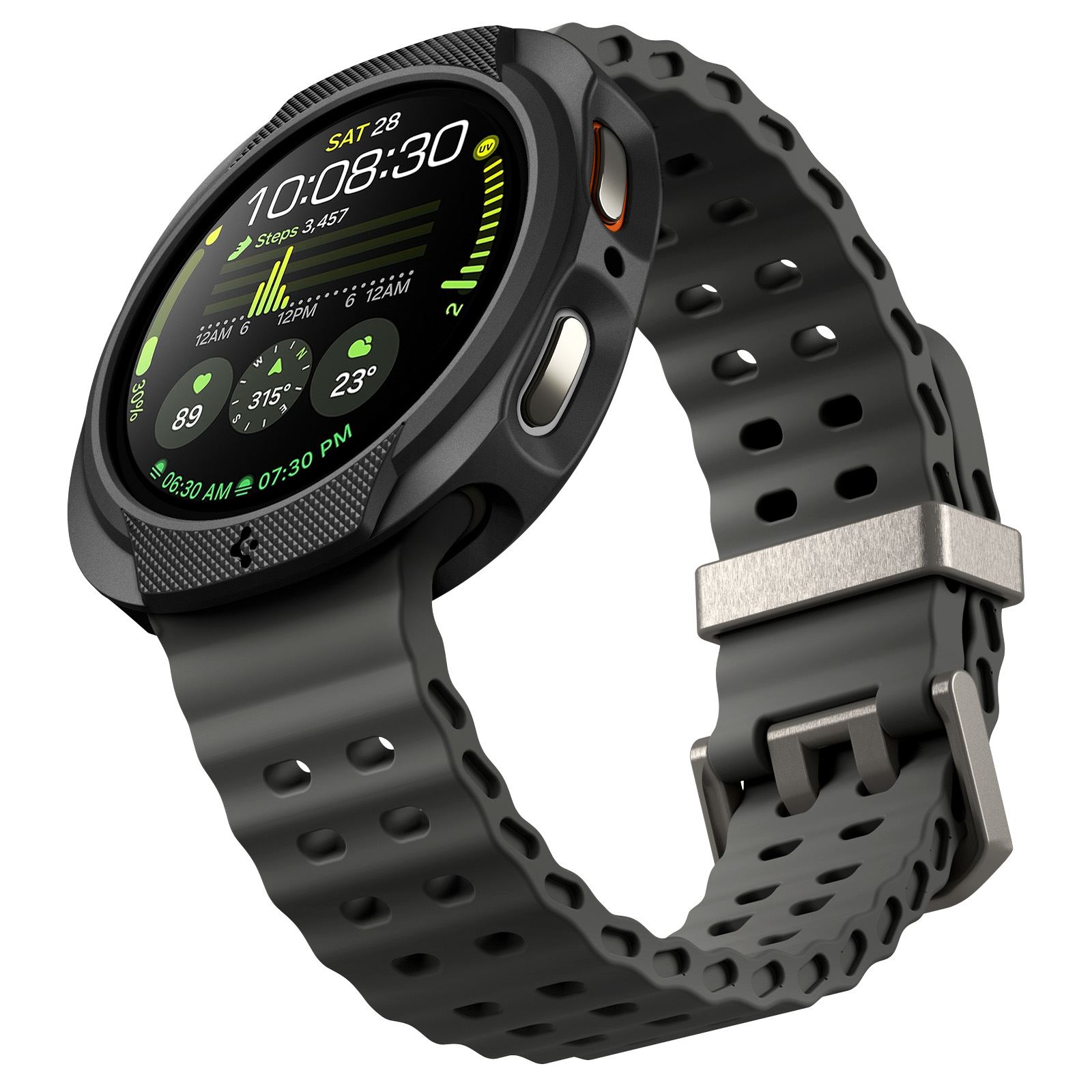 Spigen Liquid Air, matte black - Samsung Galaxy Watch 8 (40mm) (8)