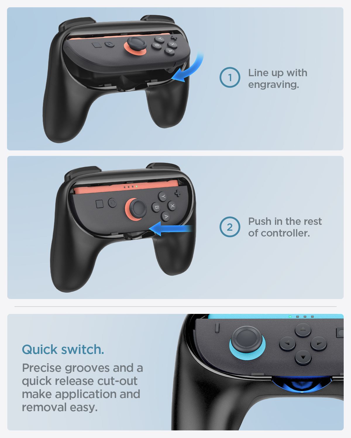 Spigen Joy-Con Grip NS100, black -  Nintendo Switch 2 (18)