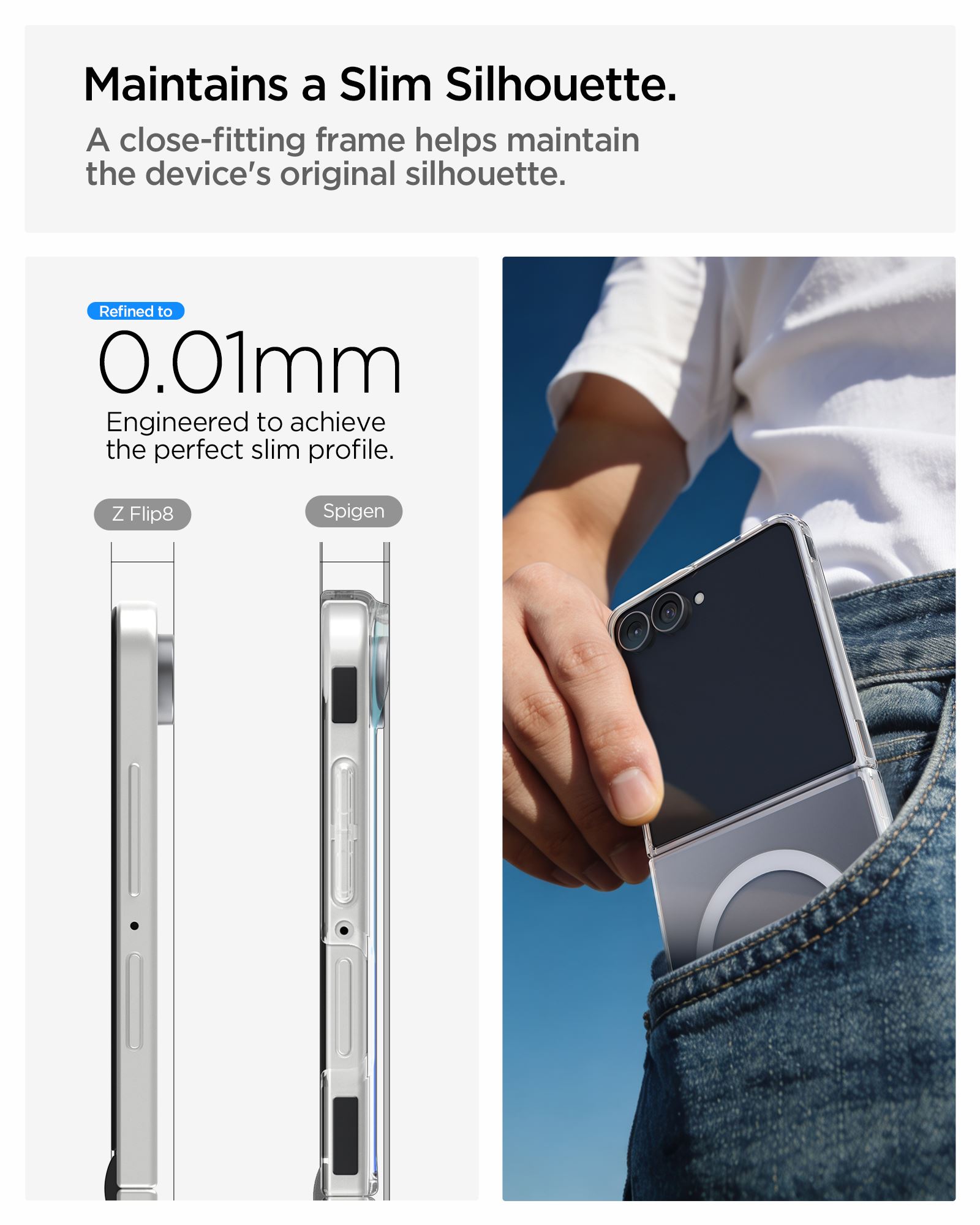 Spigen Air Skin MagSafe, clear white - Samsung Galaxy Z Flip8 (16)