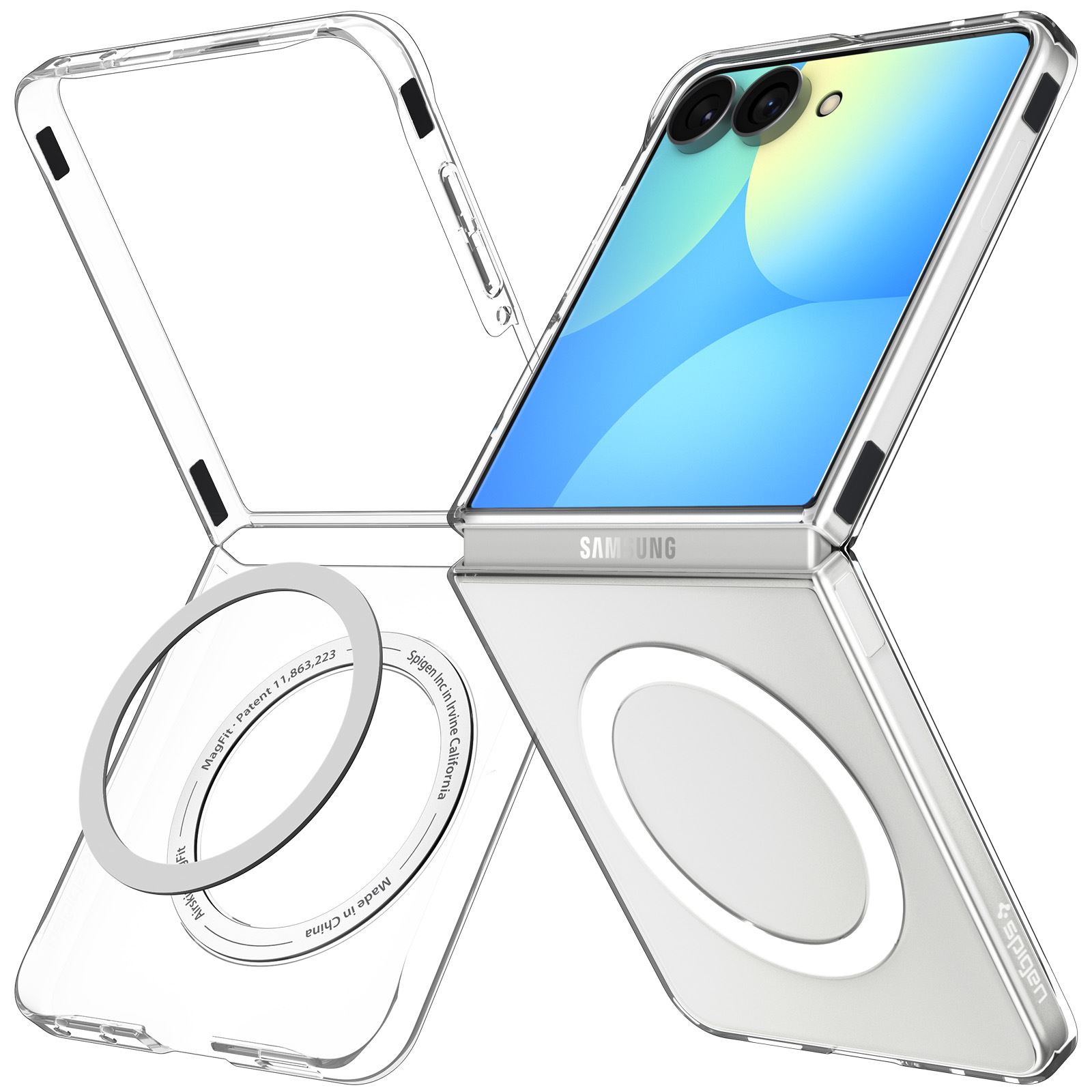 Spigen Air Skin MagSafe, clear white - Samsung Galaxy Z Flip8 (2)