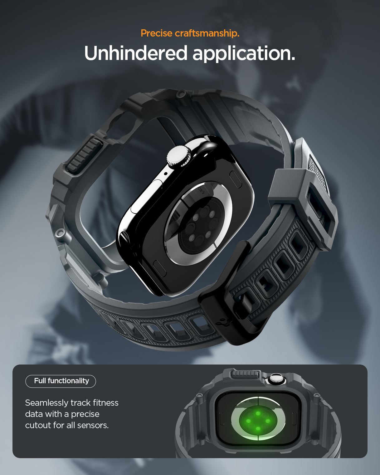 Spigen Rugged Armor Pro 2, dark gray - Apple Watch 11 46mm (16)