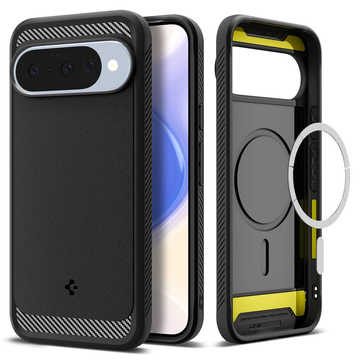 Spigen Rugged Armor MagSafe, matte black - Google Pixel 10 Pro/Pixel 10 (1)