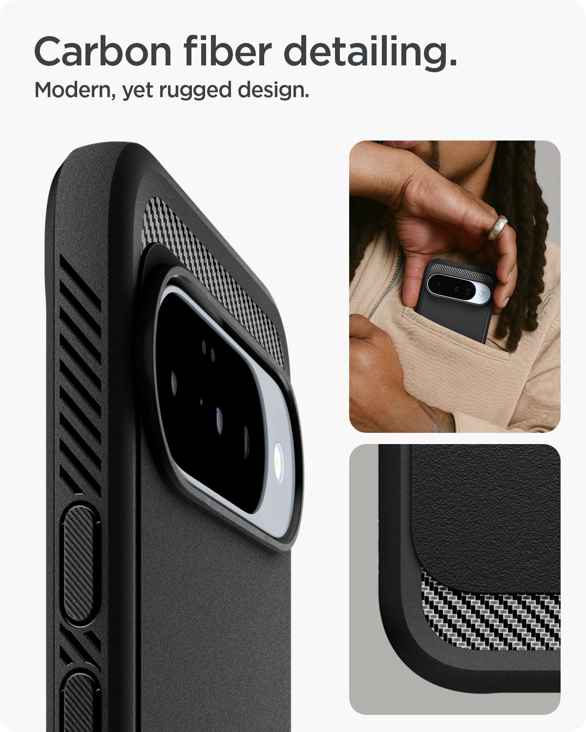 Spigen Rugged Armor MagSafe, matte black - Google Pixel 10 Pro/Pixel 10 (13)