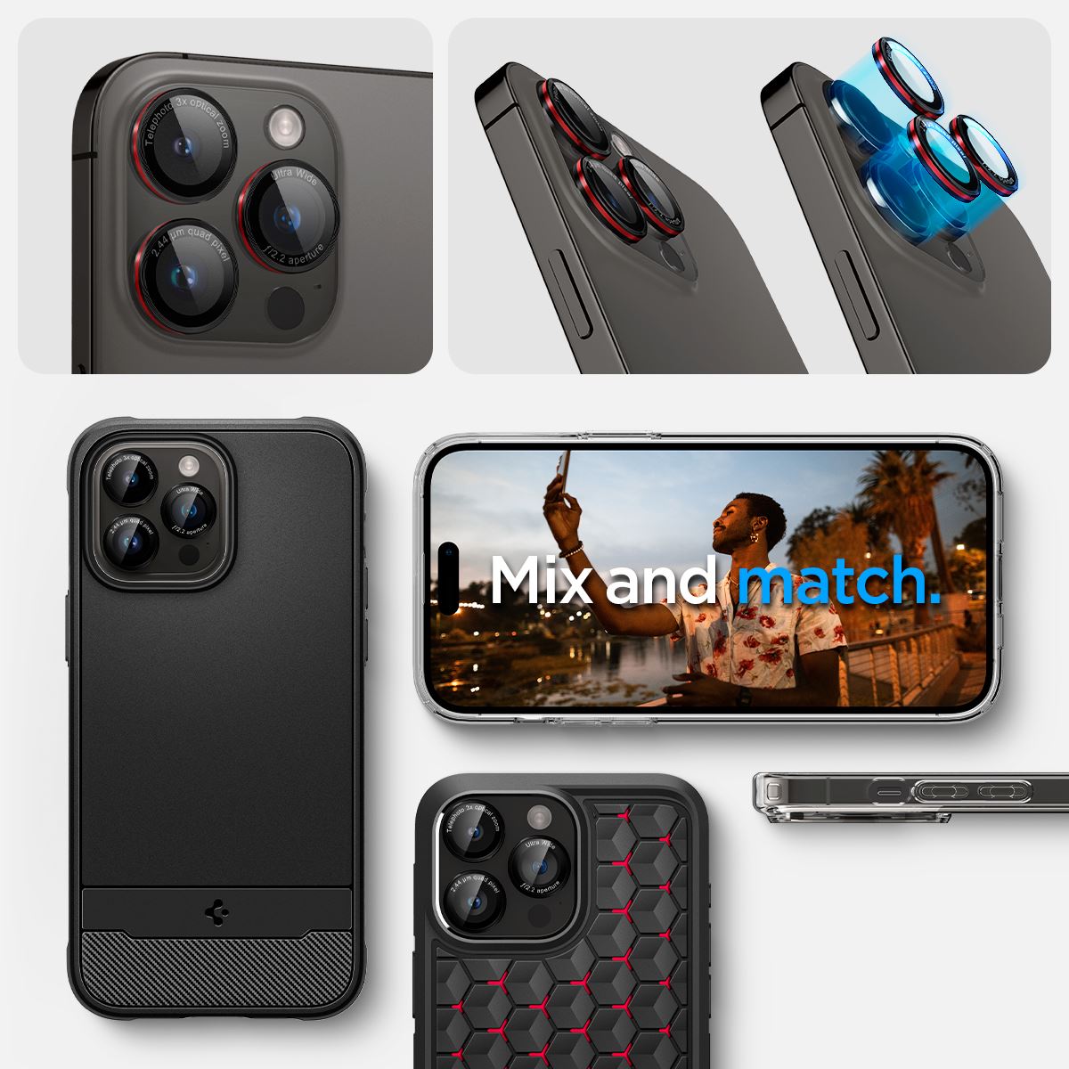 Spigen Glass tR EZ Fit Optik Pro 2 Pack, L-s - iPhone 17/16/15/14 Pro / 17/16/15/14 Pro Max (14)