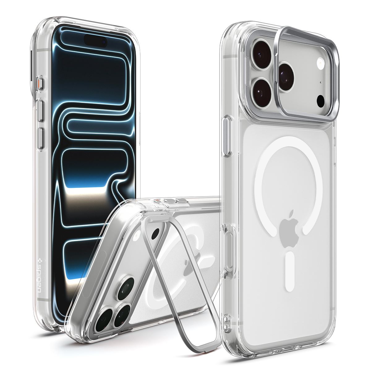 Spigen Ultra Hybrid Optik S MagSafe, clear silver - iPhone 18 Pro Max/17 Pro Max (2)