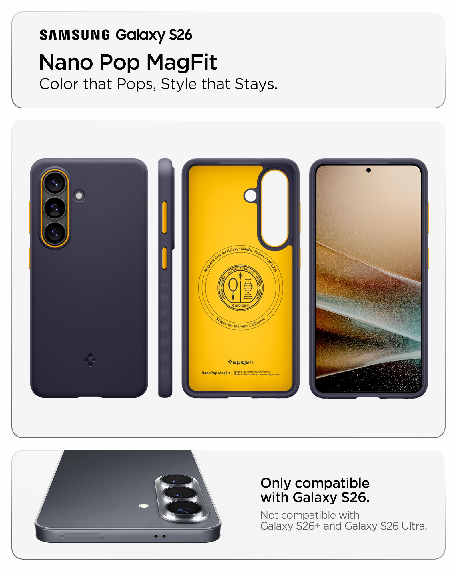 Spigen Nano Pop MagSafe, blueberry navy - Samsung Galaxy S26 (13)