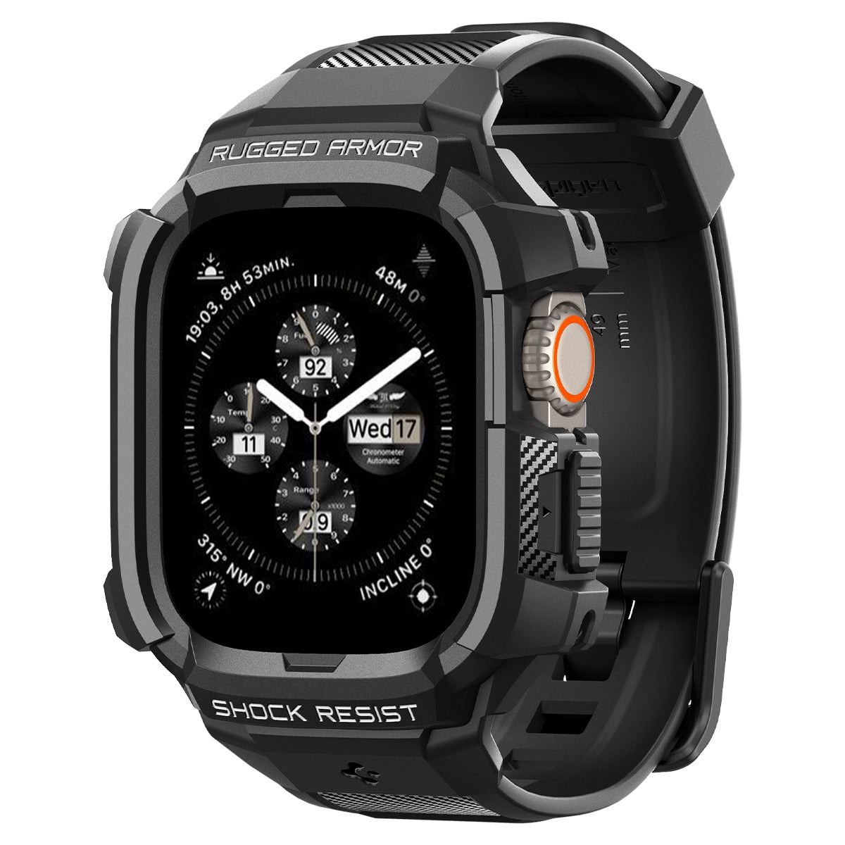 Spigen Rugged Armor Pro, black - Apple Watch Ultra 3/2/1
