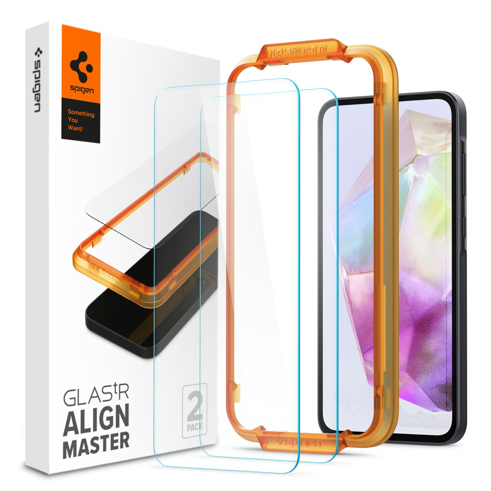 Spigen Glass tR AlignMaster 2 Pack - Samsung Galaxy A35 (1)