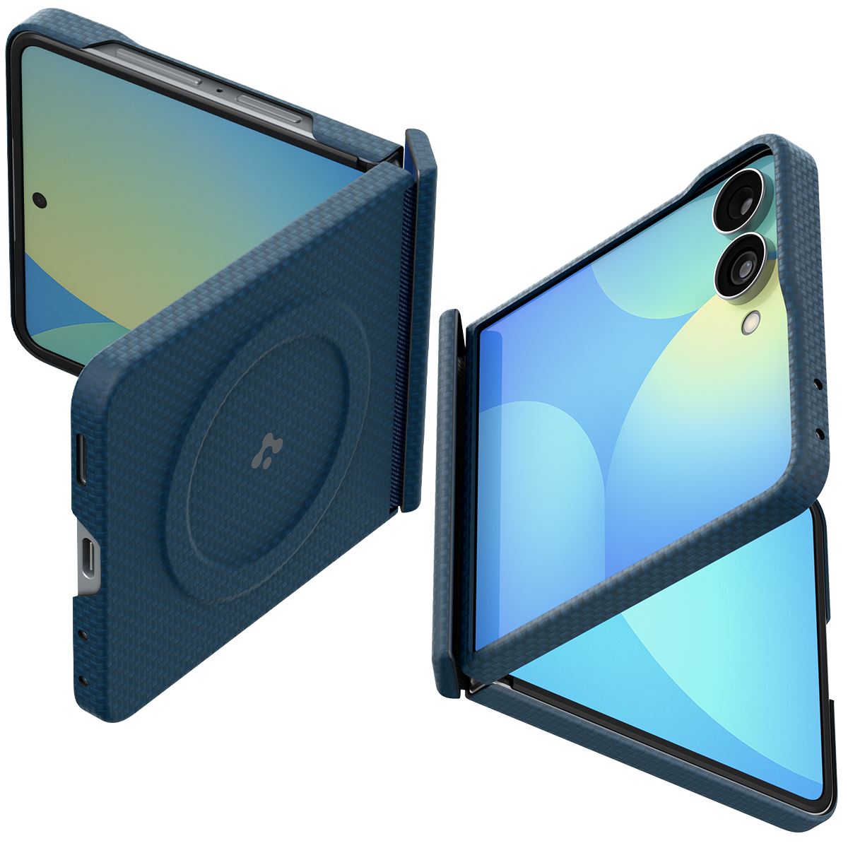 Spigen Air Skin Aramid MagSafe, navy - Samsung Galaxy Z Flip8 (1)