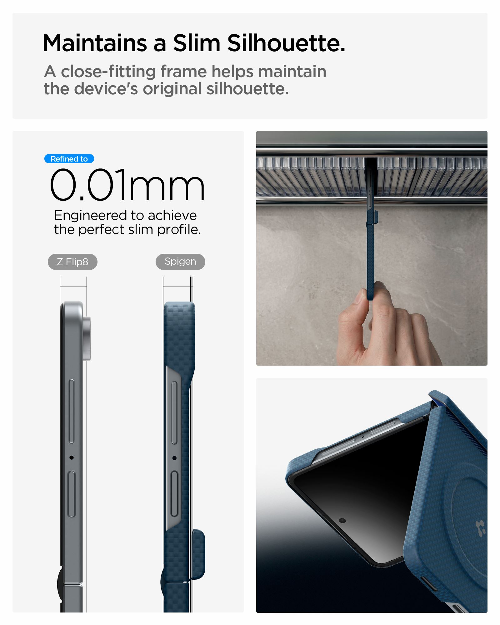 Spigen Air Skin Aramid MagSafe, navy - Samsung Galaxy Z Flip8 (18)