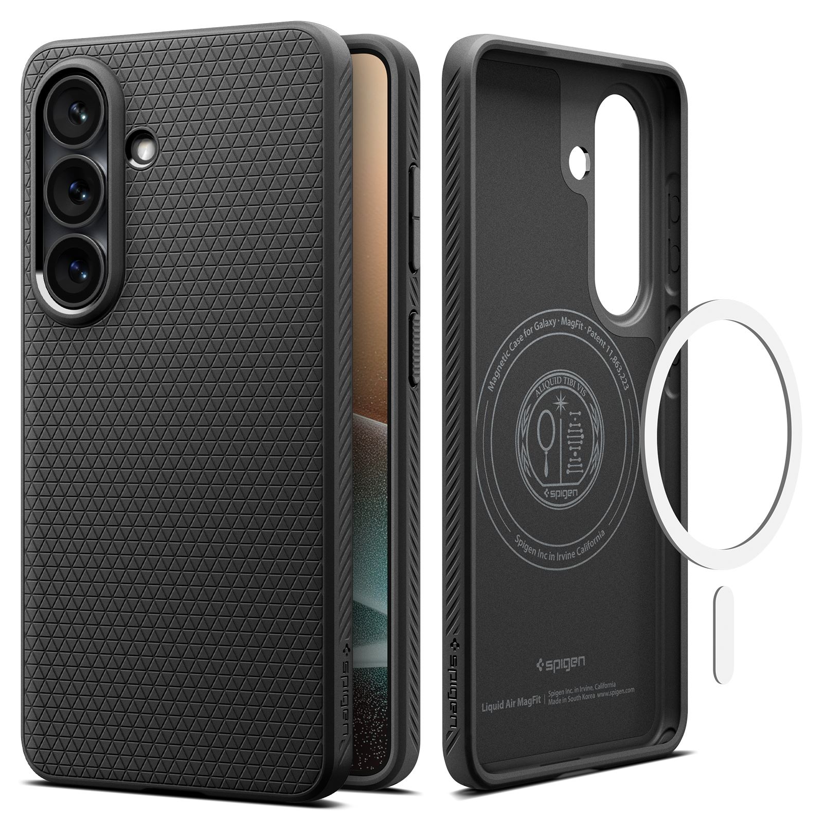 Spigen Liquid Air MagSafe, matte black - Samsung Galaxy S26+ (1)