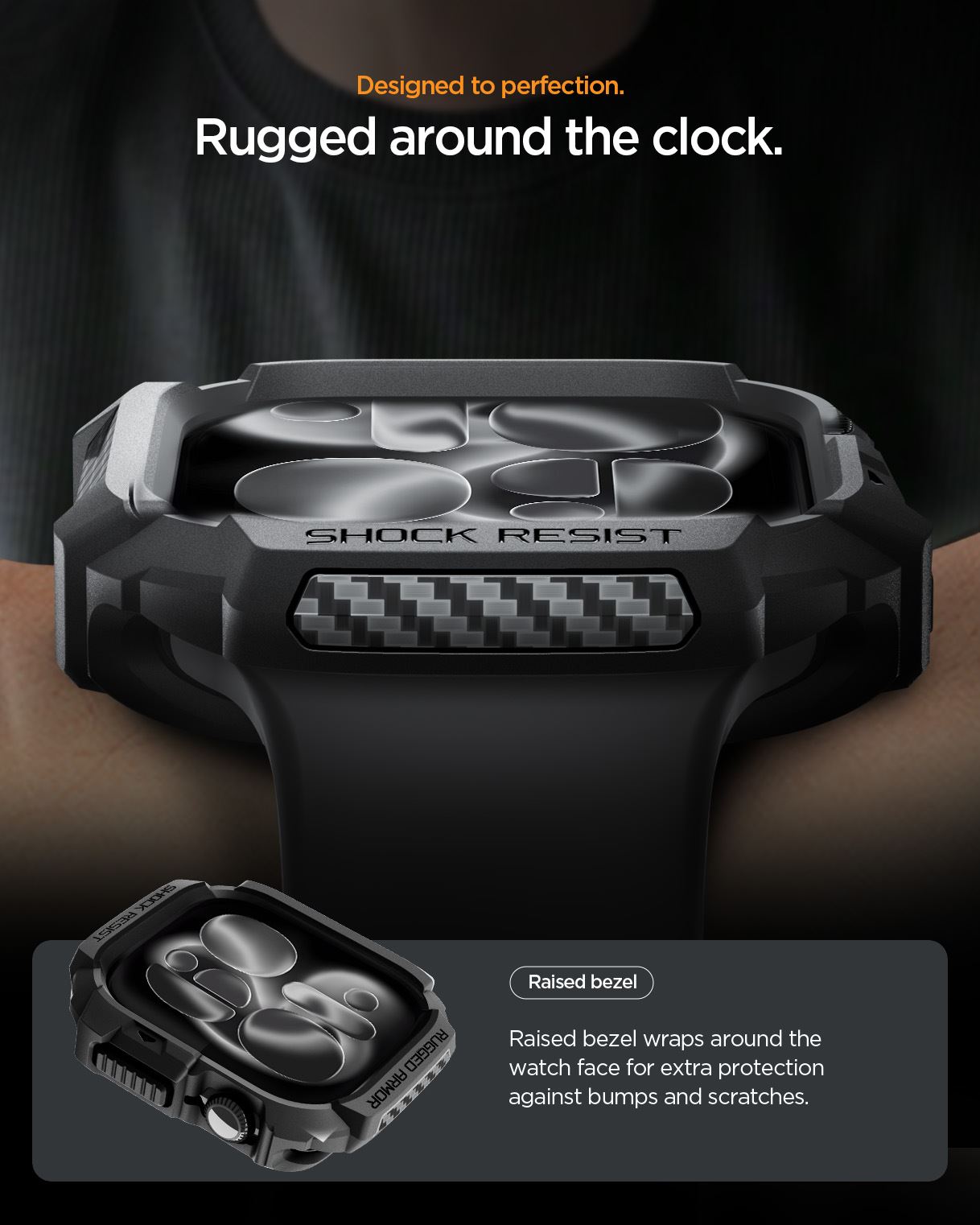 Spigen Rugged Armor 2, matte black - Apple Watch 11 42mm (14)