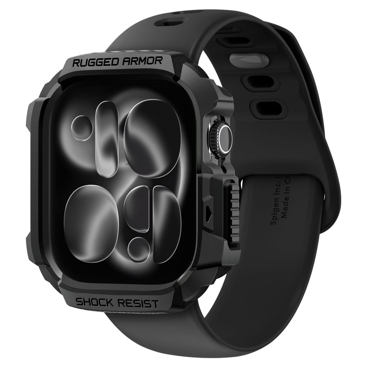 Spigen Rugged Armor 2, matte black - Apple Watch 11 42mm