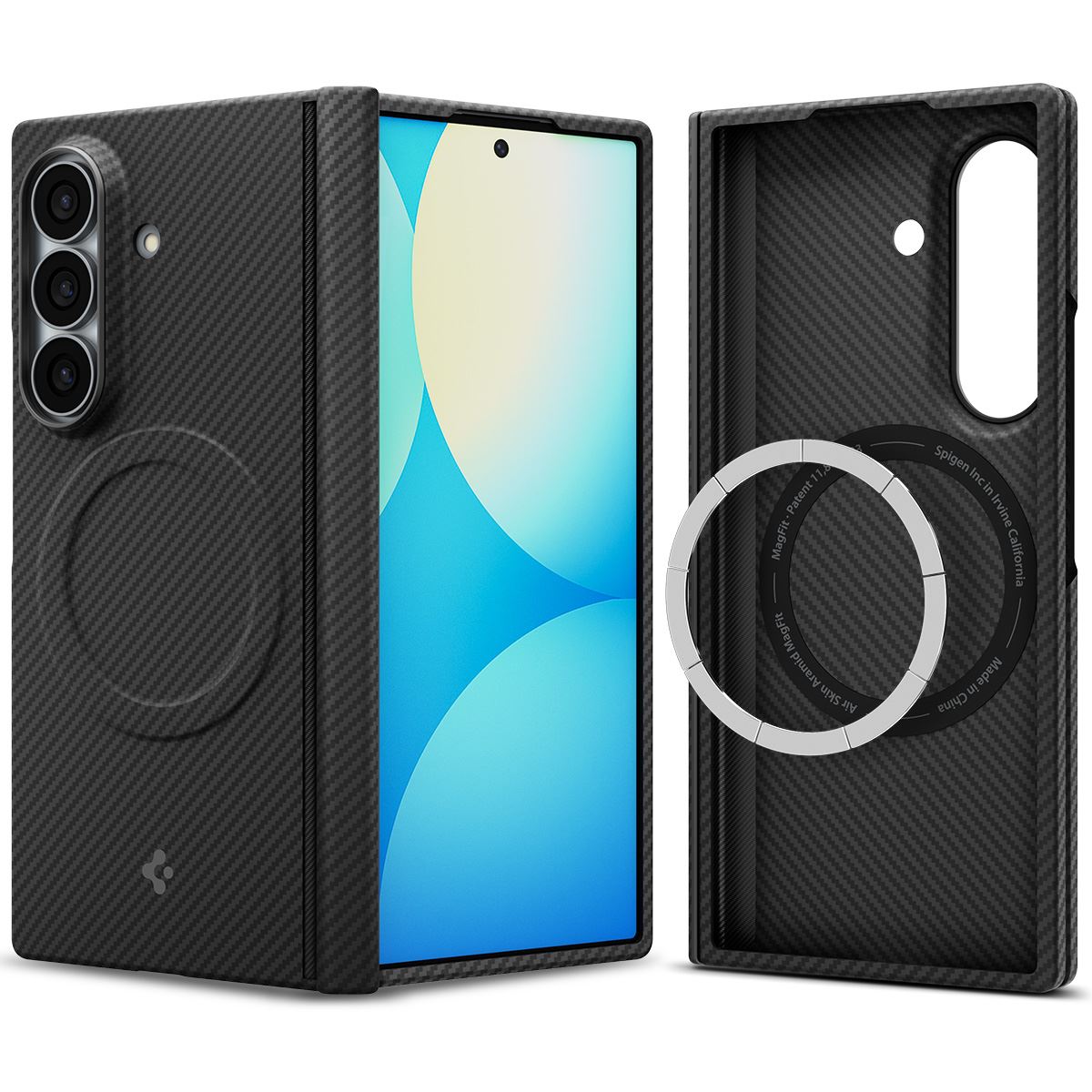 Spigen Air Skin Aramid MagSafe, black - Samsung Galaxy Z Fold8 Ultra (2)