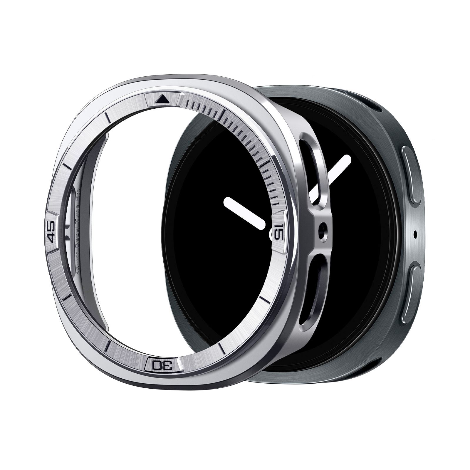 Spigen Bezel Tune Pro (Pilot), silver - Samsung Galaxy Watch 9/8 44mm (3)