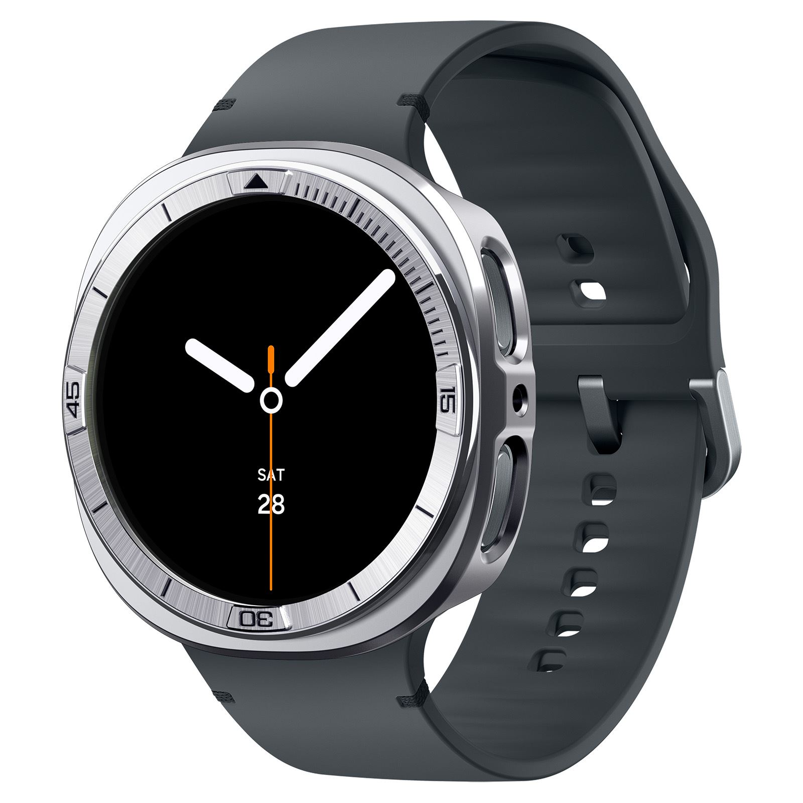 Spigen Bezel Tune Pro (Pilot), silver - Samsung Galaxy Watch 9/8 44mm