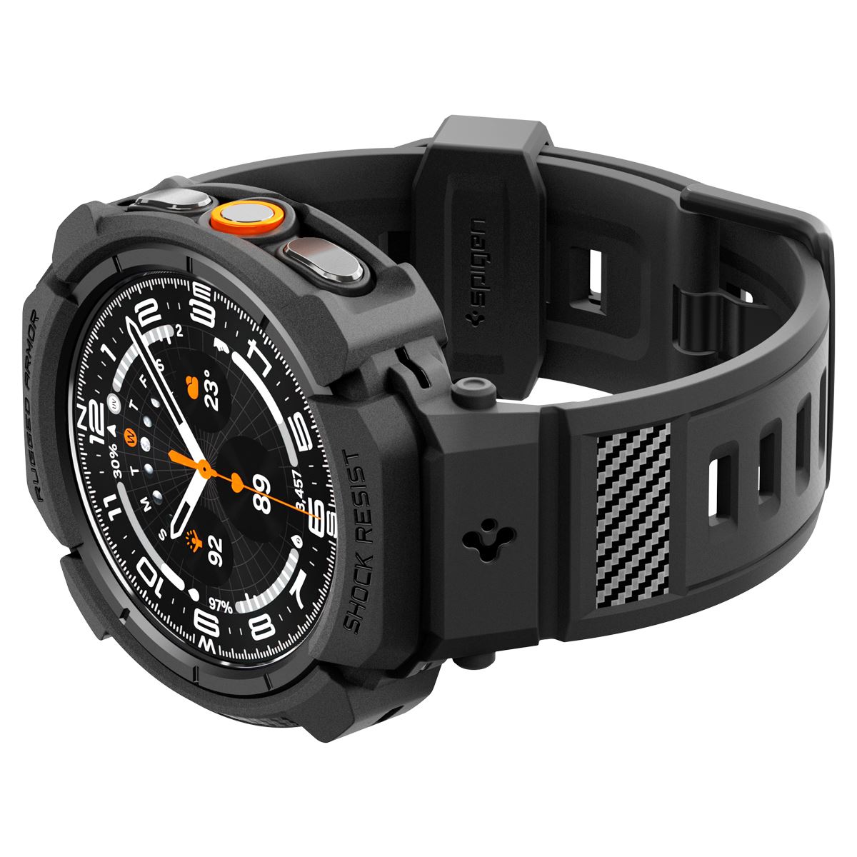 Spigen Rugged Armor Pro, matte black - Samsung Galaxy Watch Ultra 2 47mm (10)