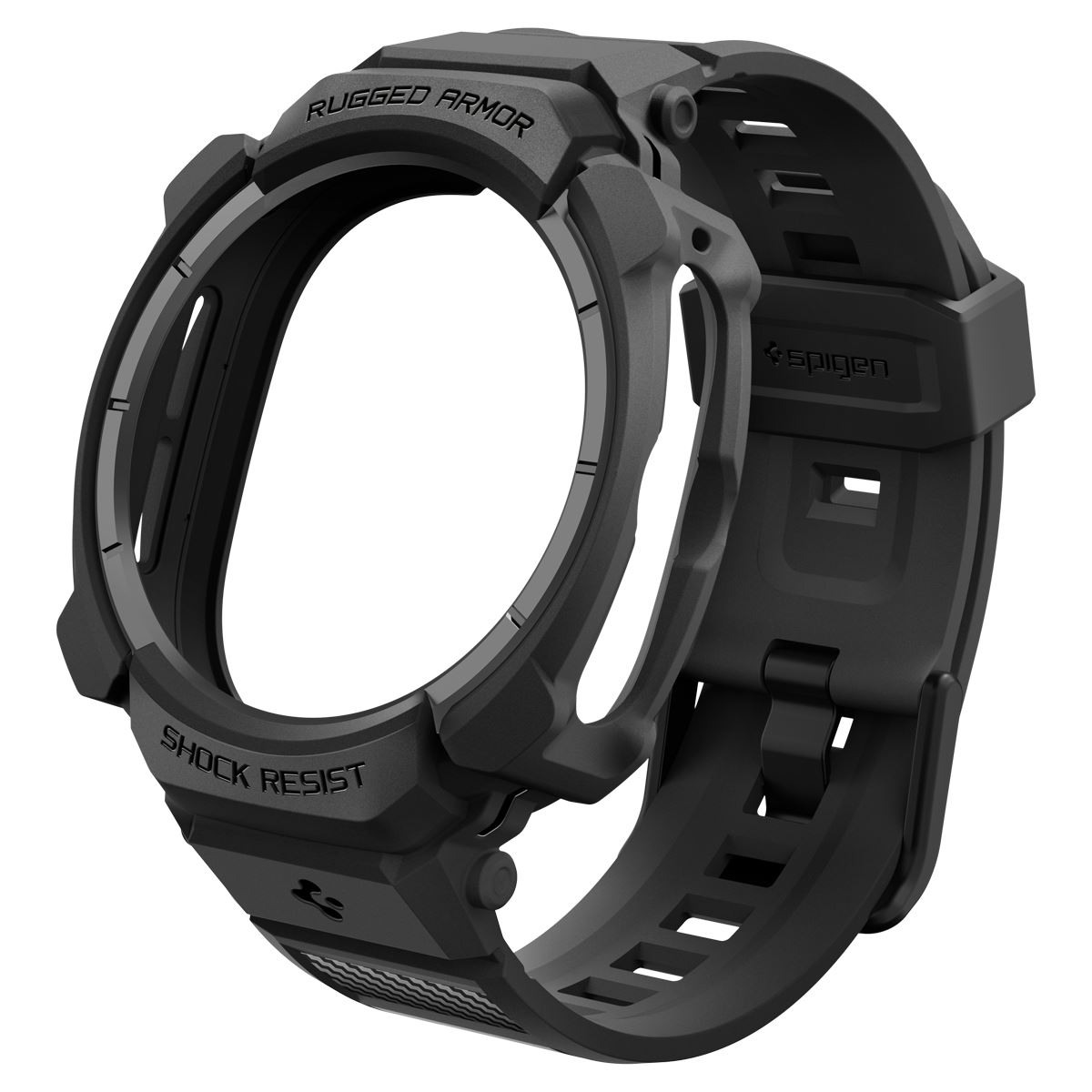 Spigen Rugged Armor Pro, matte black - Samsung Galaxy Watch Ultra 2 47mm (2)