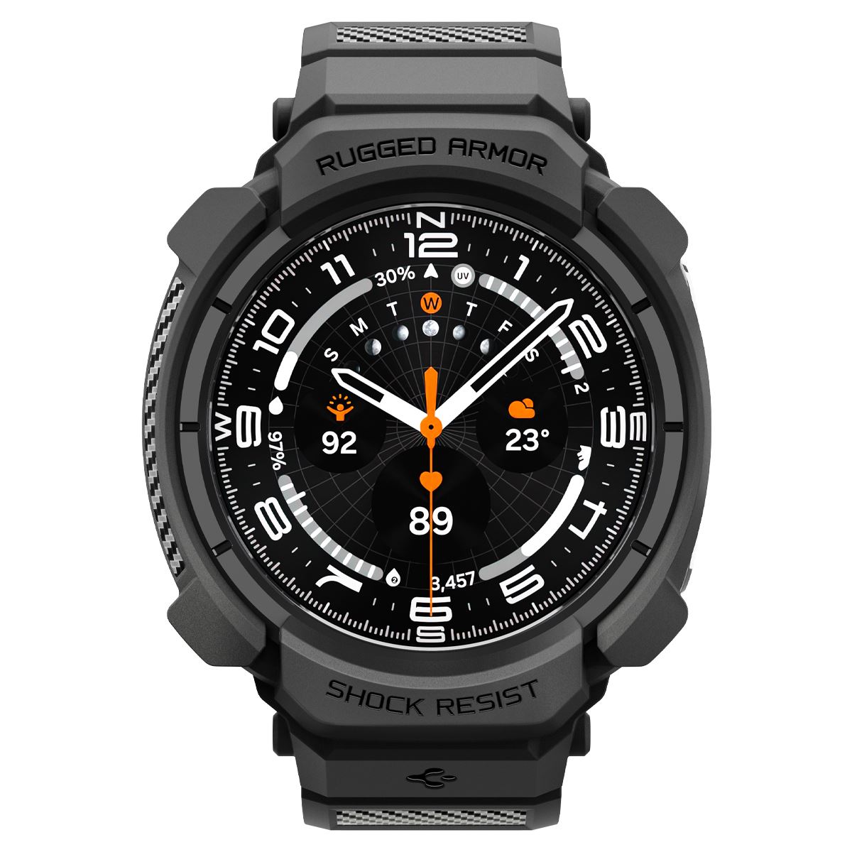 Spigen Rugged Armor Pro, matte black - Samsung Galaxy Watch Ultra 2 47mm (4)
