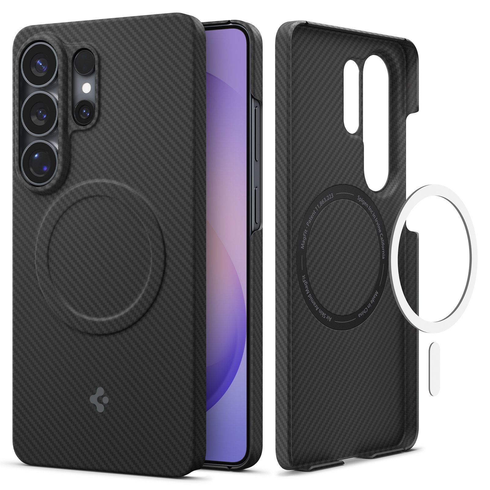 Spigen Air Skin Aramid MagSafe, black - Samsung Galaxy S26 Ultra (1)