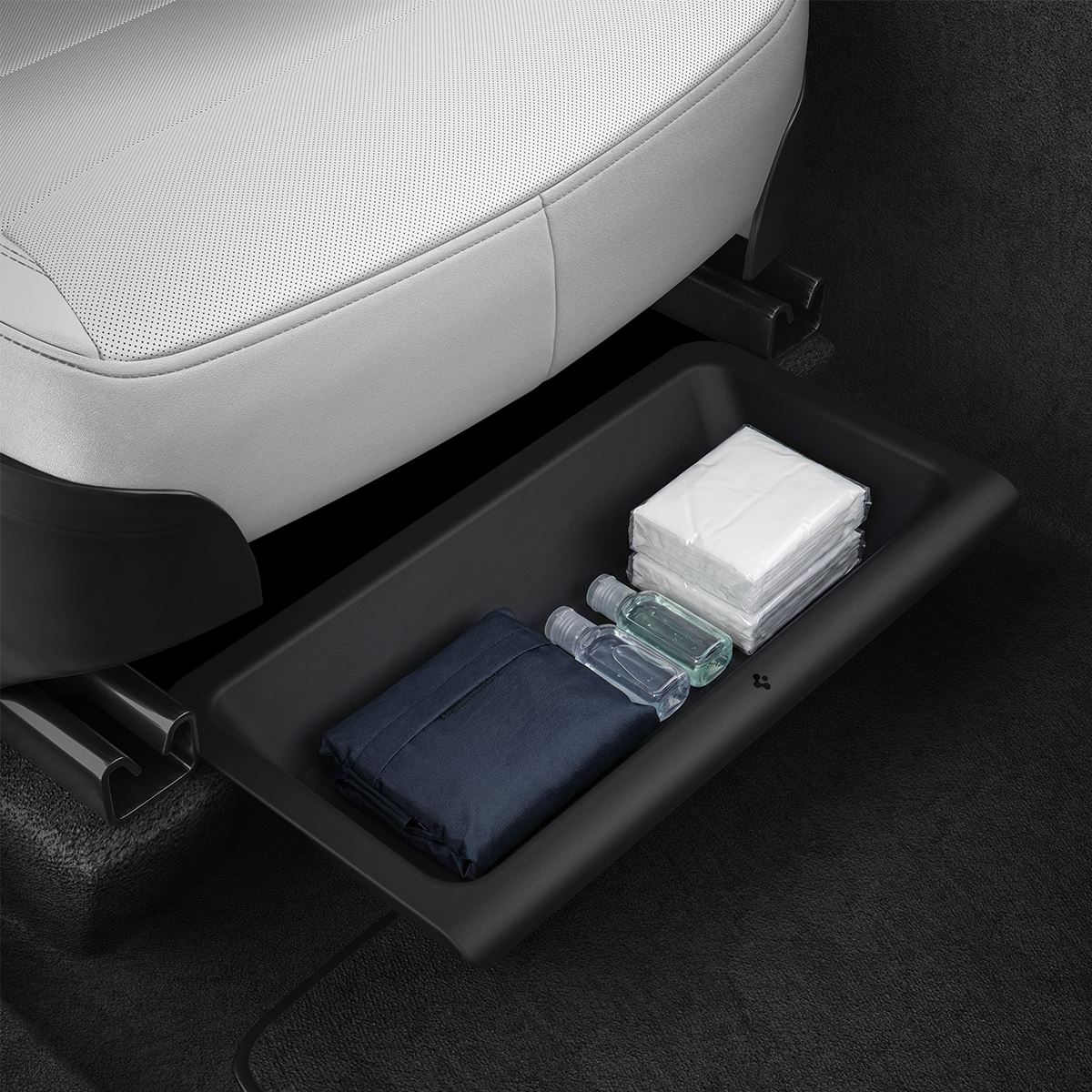 Spigen Tesla Underseat Storage Organizer, black - Tesla Model Y(Juniper) (14)