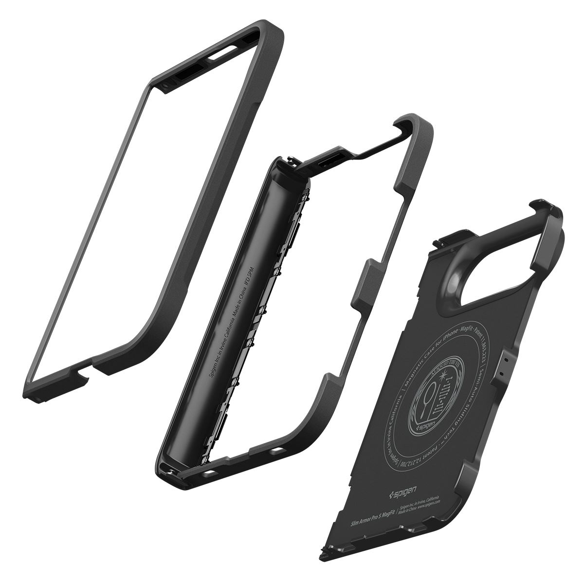 Spigen Slim Armor Pro S MagSafe, black - iPhone Duo (15)