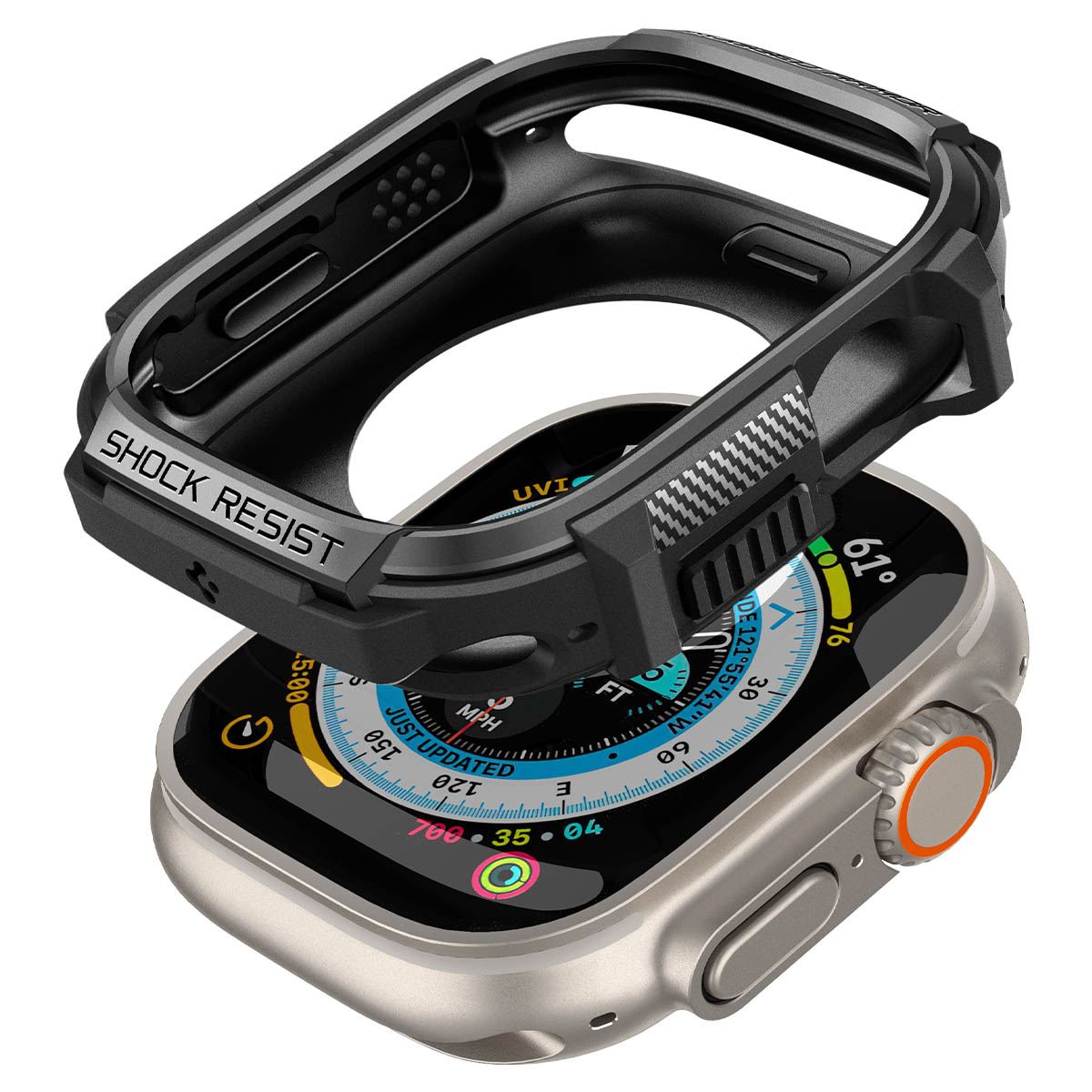 Spigen Rugged Armor, black - Apple Watch Ultra 3/2/1
