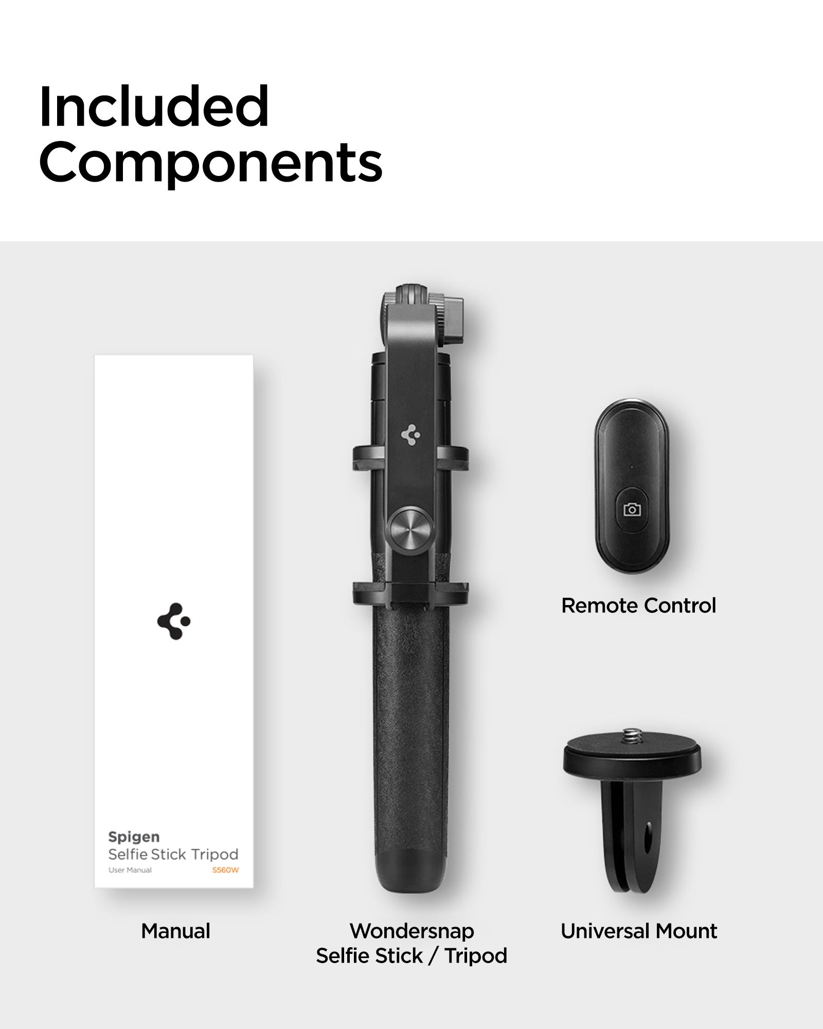 Spigen Tripod Selfie Stick, black - longer version (16)
