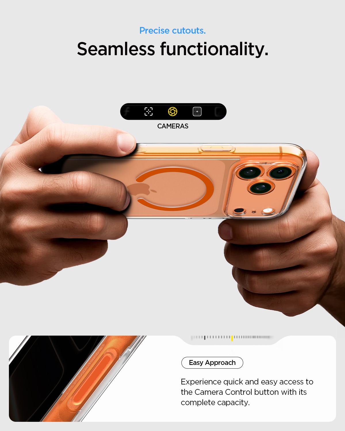 Spigen Ultra Hybrid MagSafe, clear orange - iPhone 17 Pro (13)