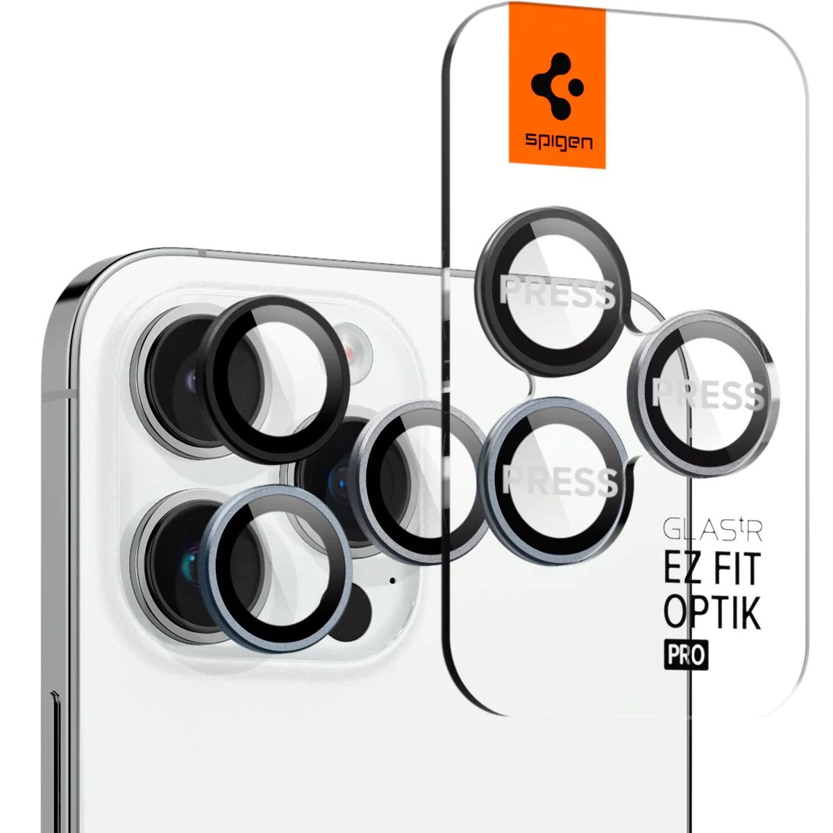 Spigen Glass tR EZ Fit Optik Pro 2 Pack, zero one - iPhone 17/16/15/14 Pro / 17/16/15/14 Pro Max