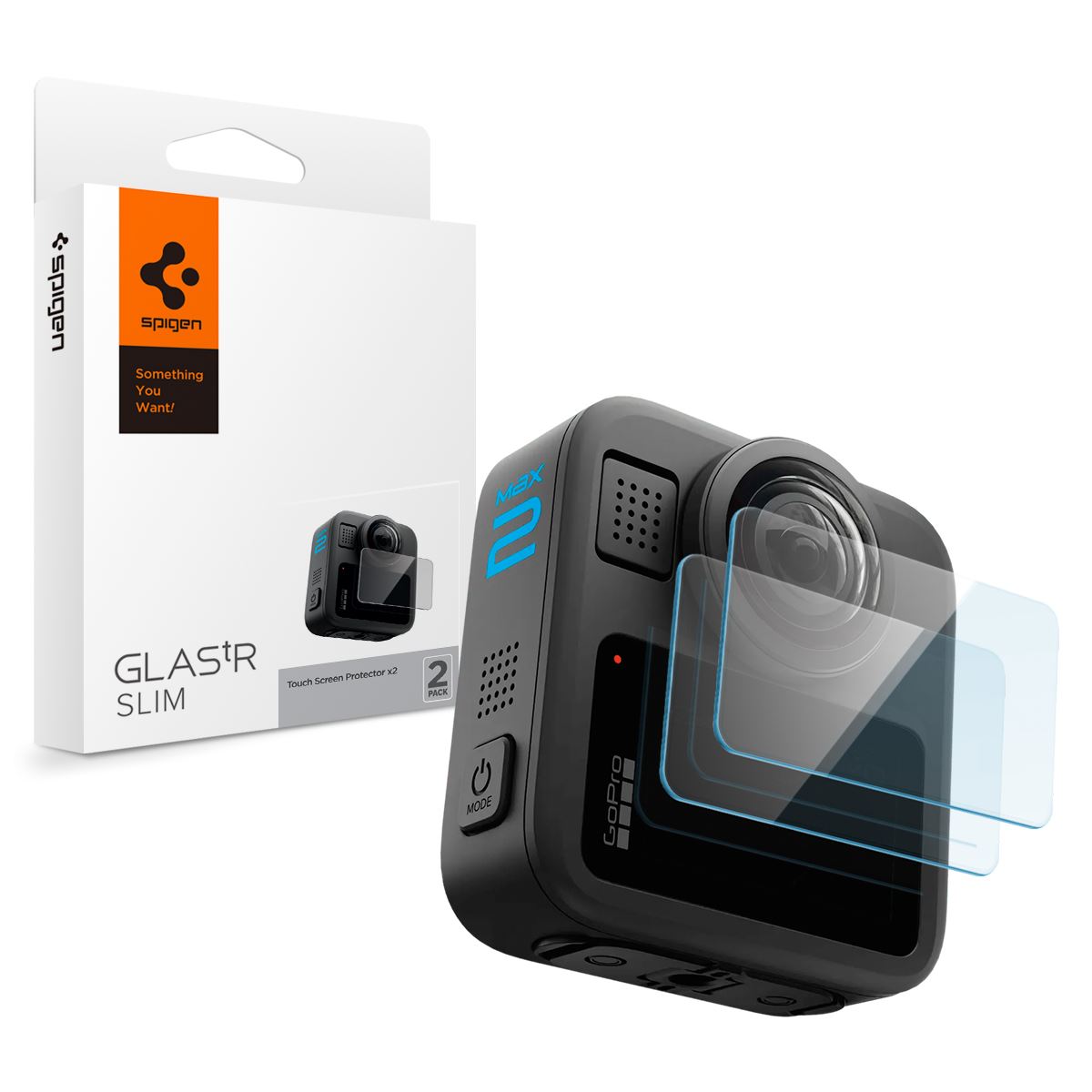 Spigen Glass tR Slim 2 Pack - GoPro MAX 2 (1)