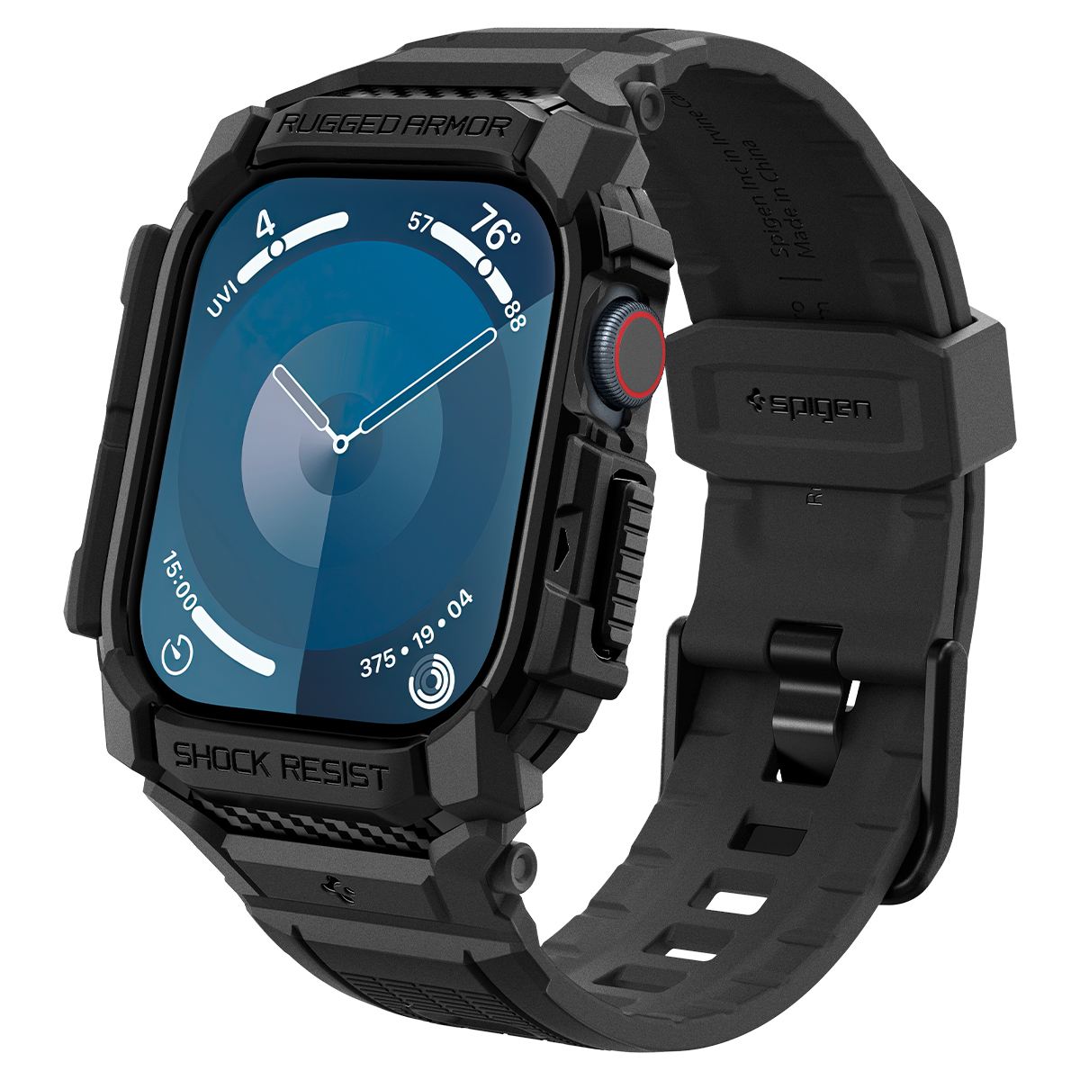 Spigen Rugged Armor Pro, matte black - Apple Watch 11/10 46mm