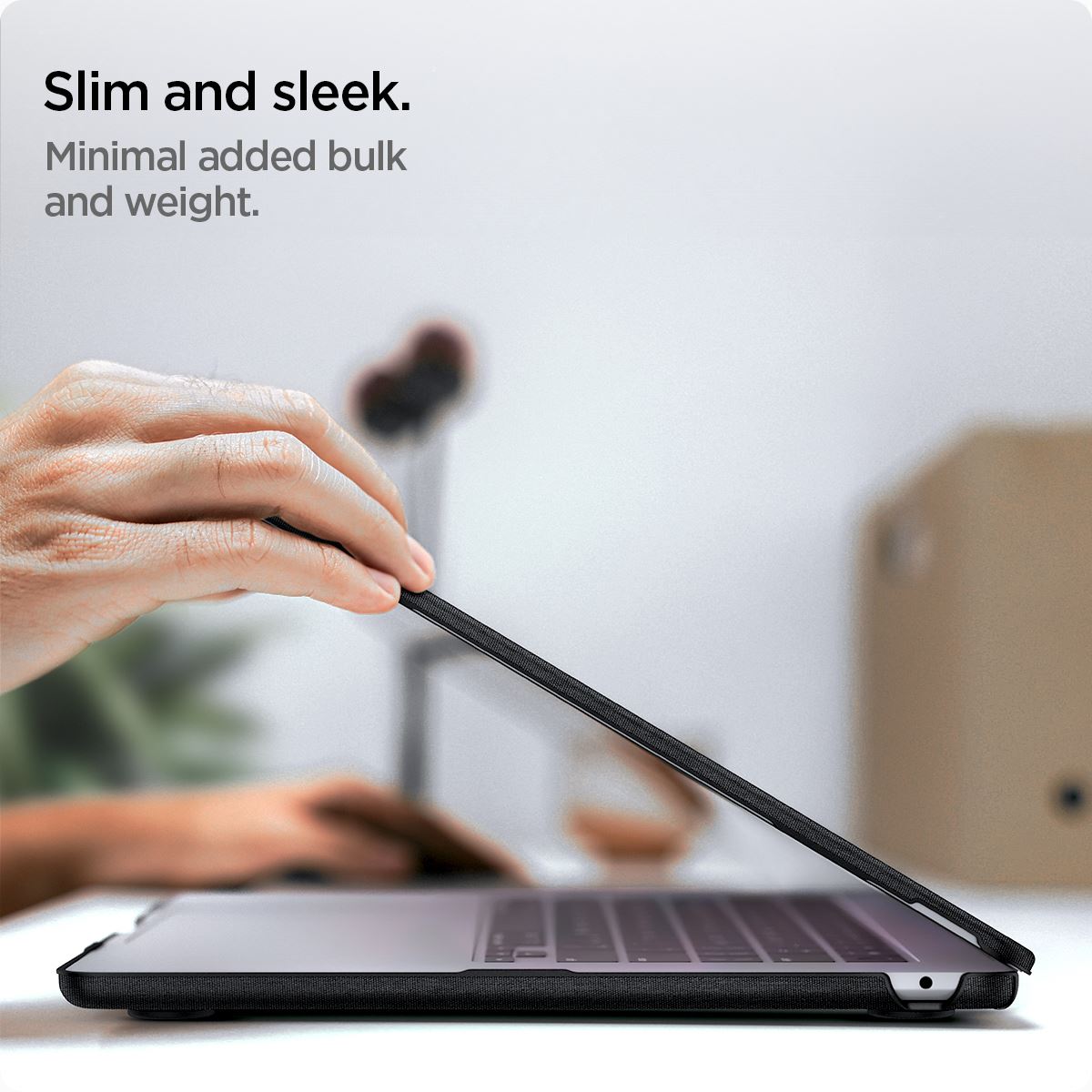 Spigen Urban Fit, heather gray - Macbook Air 15" M4 2025/M3 2024/M2 2023 (12)