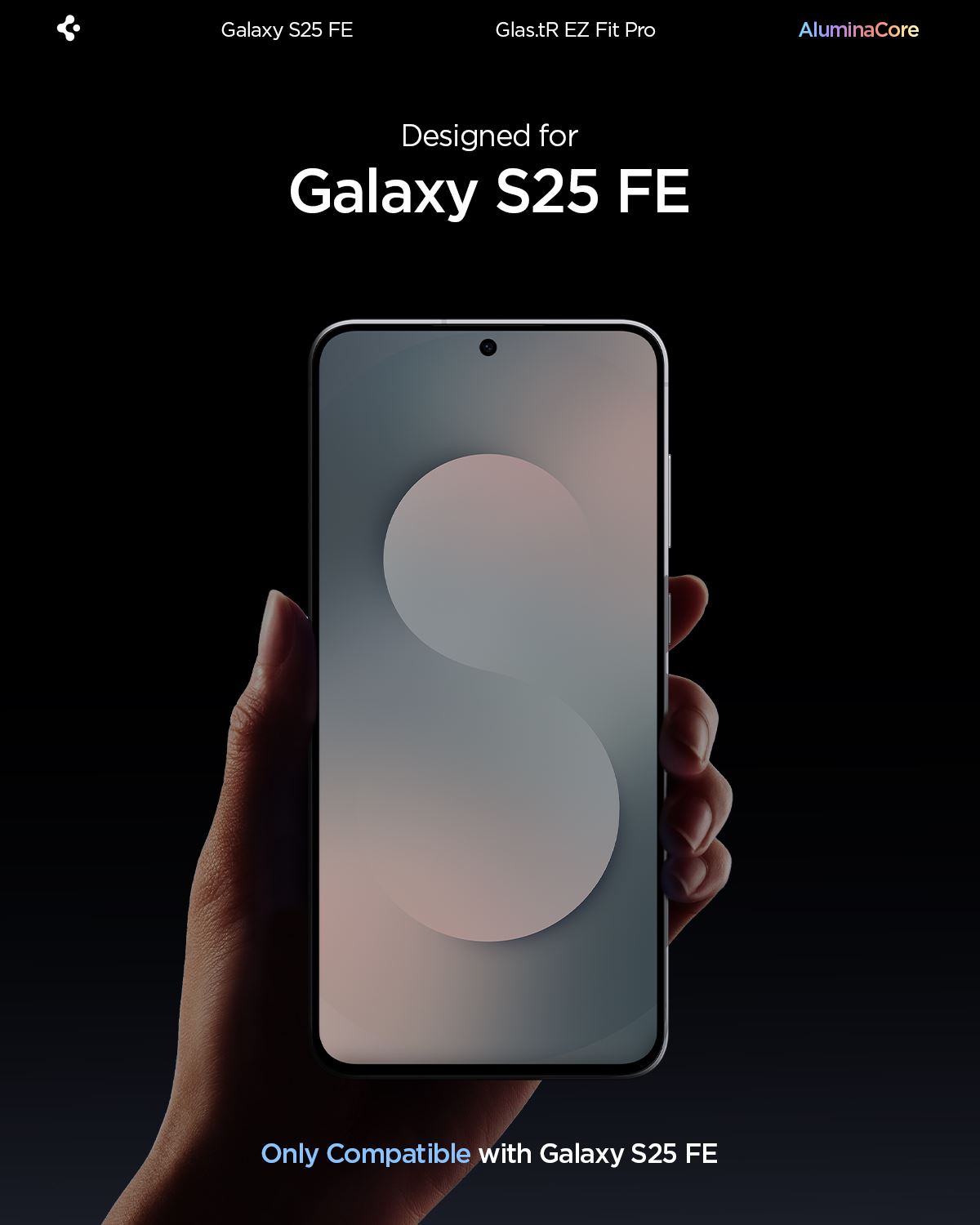Spigen Glass tR EZ Fit Pro 2 Pack, transparency - Samsung Galaxy S25 FE (10)