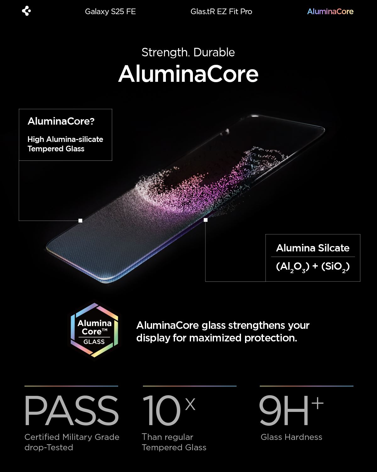 Spigen Glass tR EZ Fit Pro 2 Pack, transparency - Samsung Galaxy S25 FE (12)