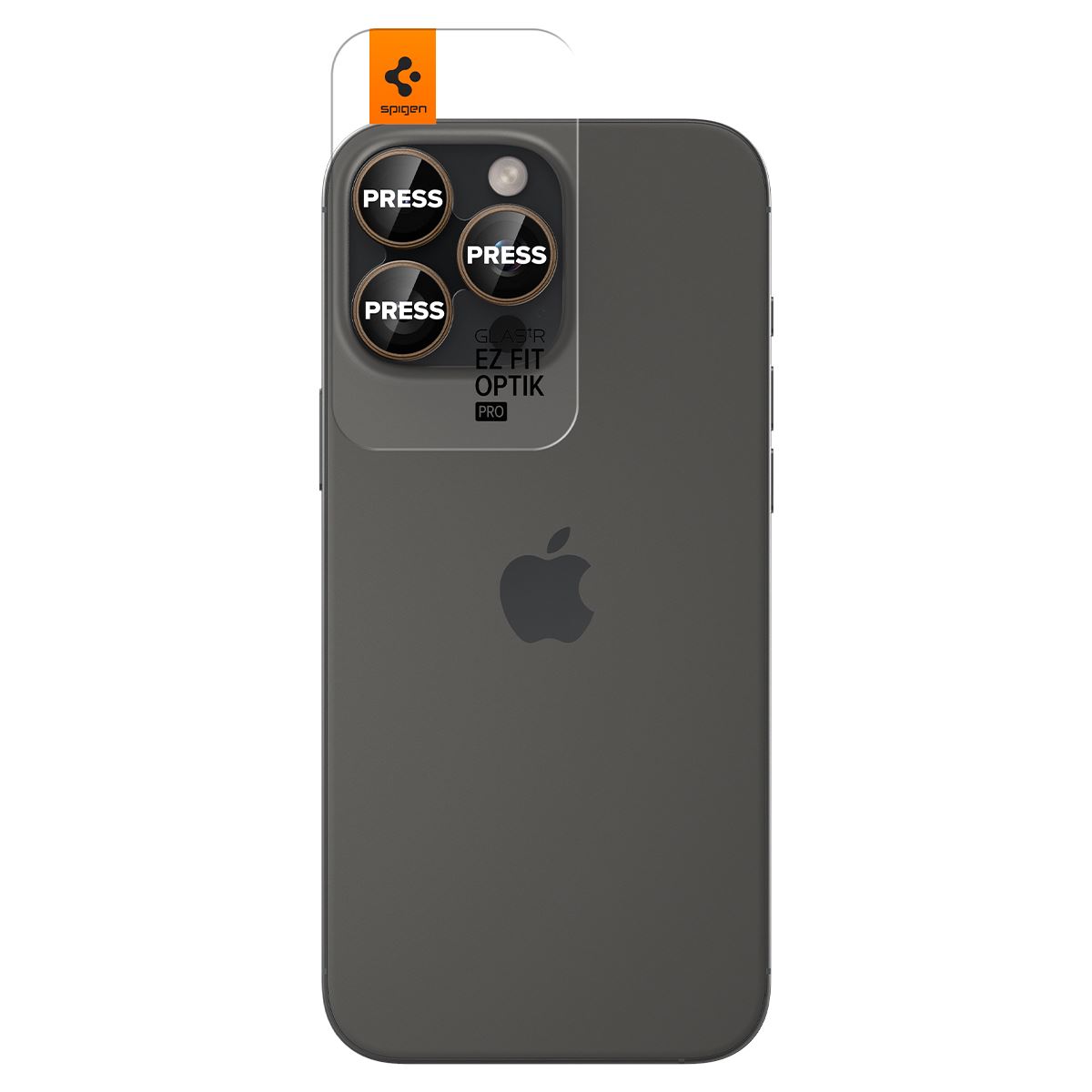 Spigen Glass tR EZ Fit Optik Pro 2 Pack, desert titanium - iPhone 17/16 Pro / 17/16 Pro Max (2)
