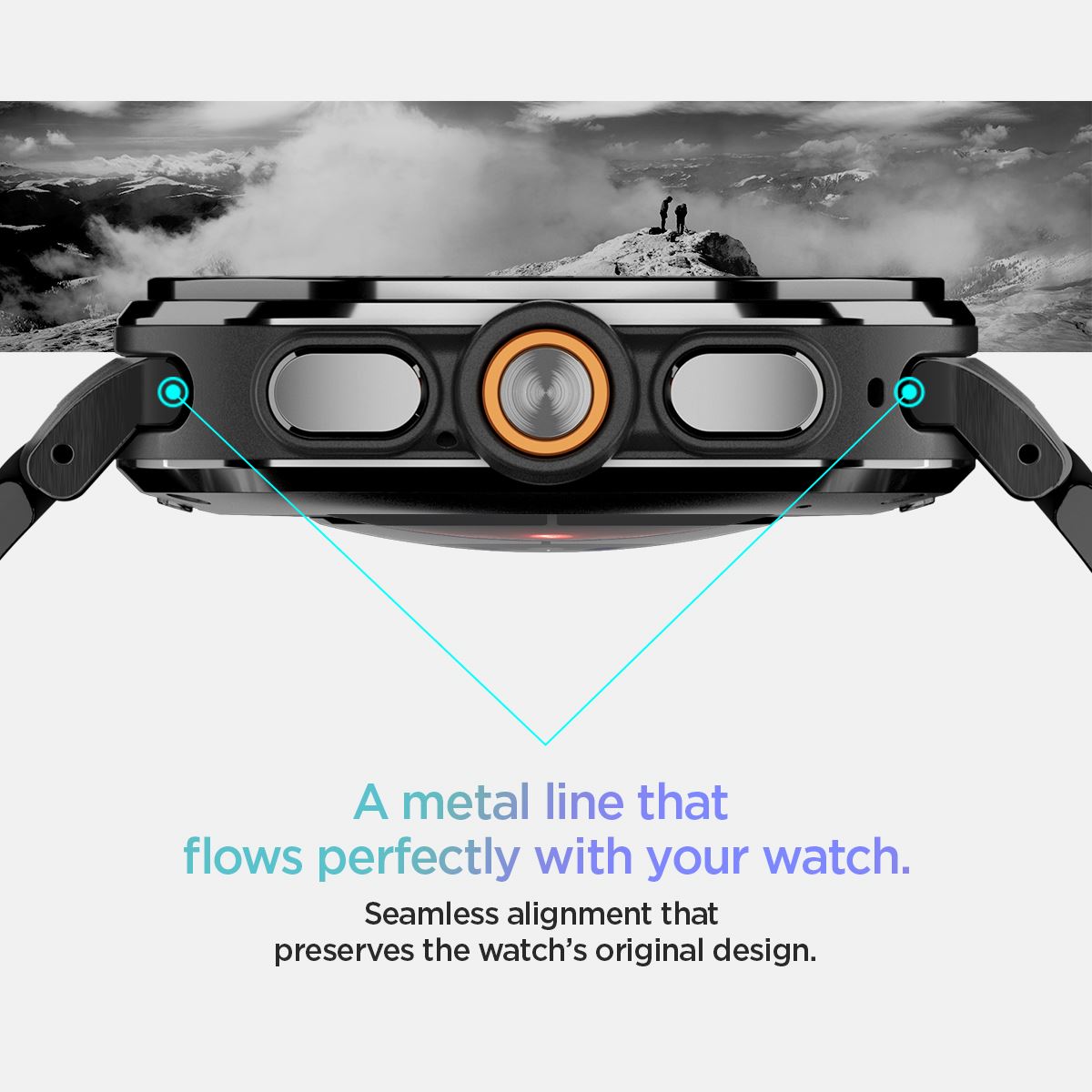 Spigen Modern Fit 316L, black - Samsung Galaxy Watch Ultra 2/1 47mm (14)