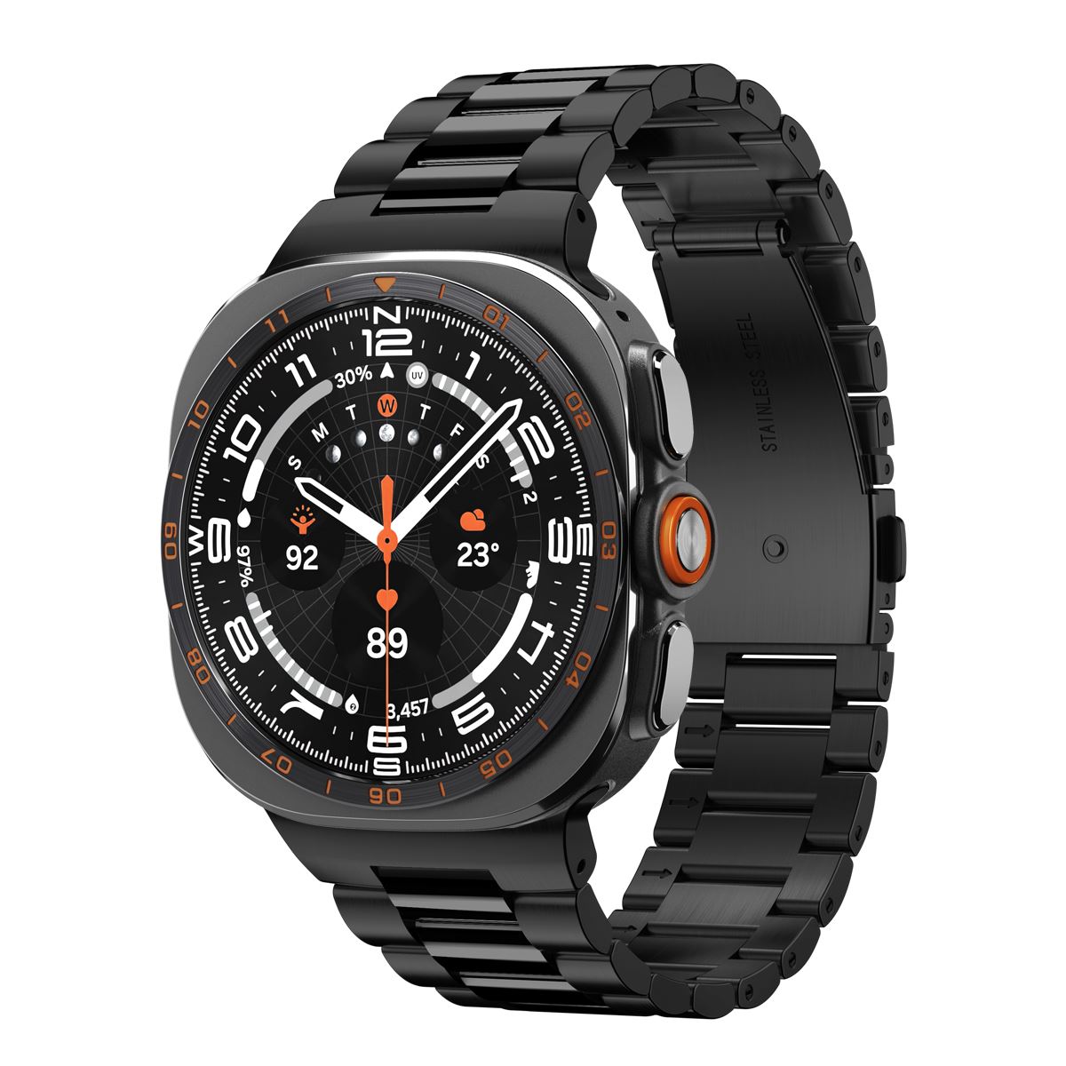 Spigen Modern Fit 316L, black - Samsung Galaxy Watch Ultra 2/1 47mm