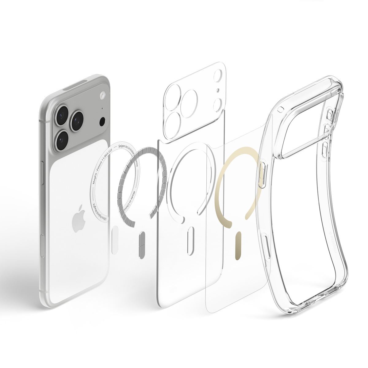 Spigen Ultra Hybrid MagSafe, clear gold - iPhone 18 Pro/17 Pro (10)