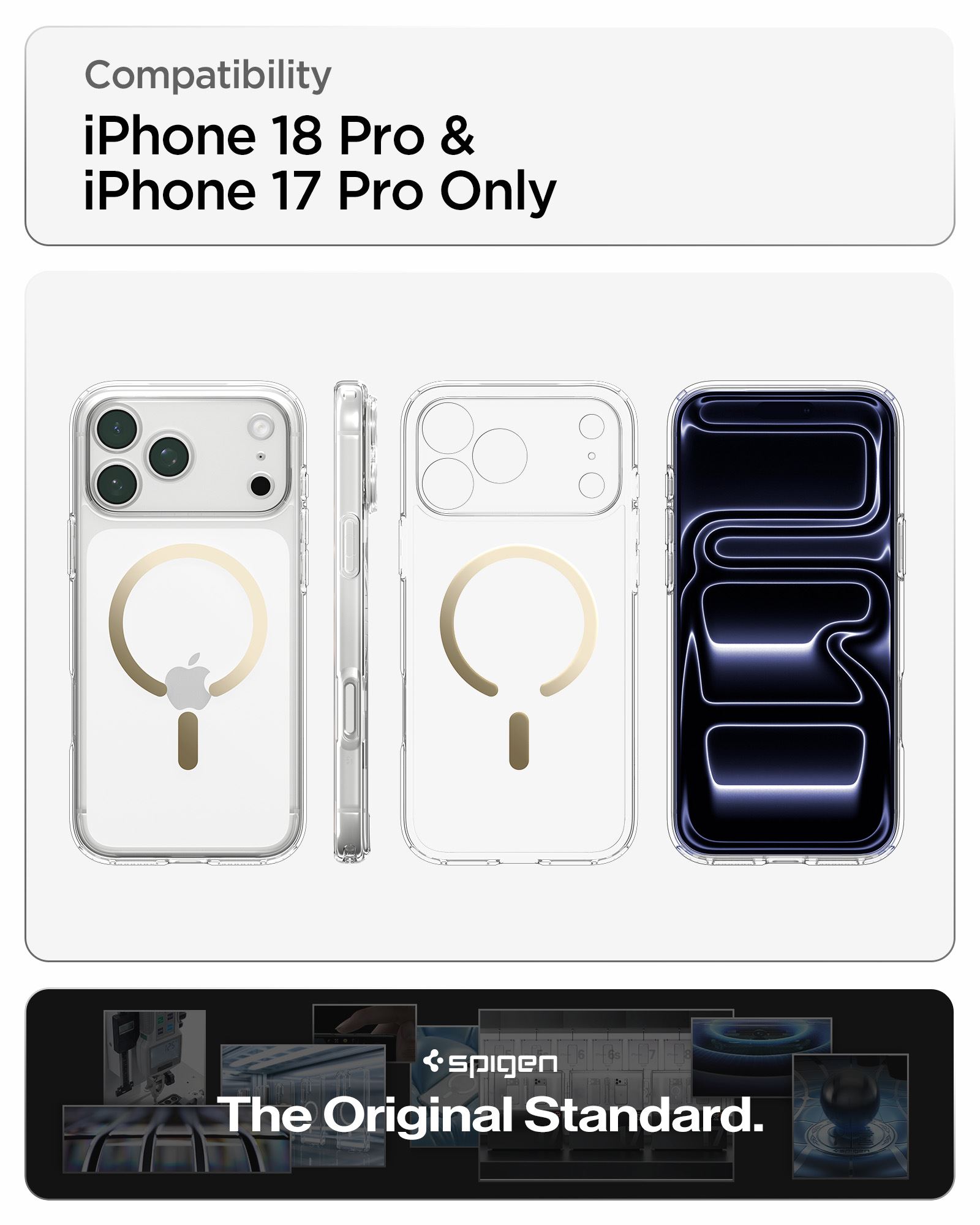 Spigen Ultra Hybrid MagSafe, clear gold - iPhone 18 Pro/17 Pro (22)