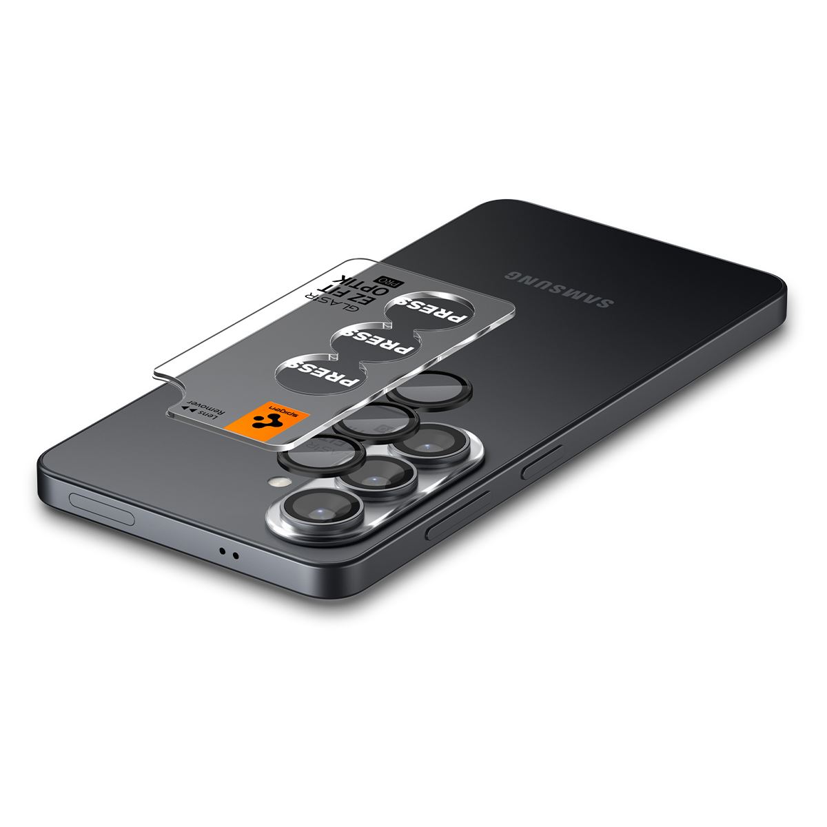 Spigen Glass tR EZ Fit Optik Pro HD 2 Pack, black - Samsung Galaxy S26 (5)