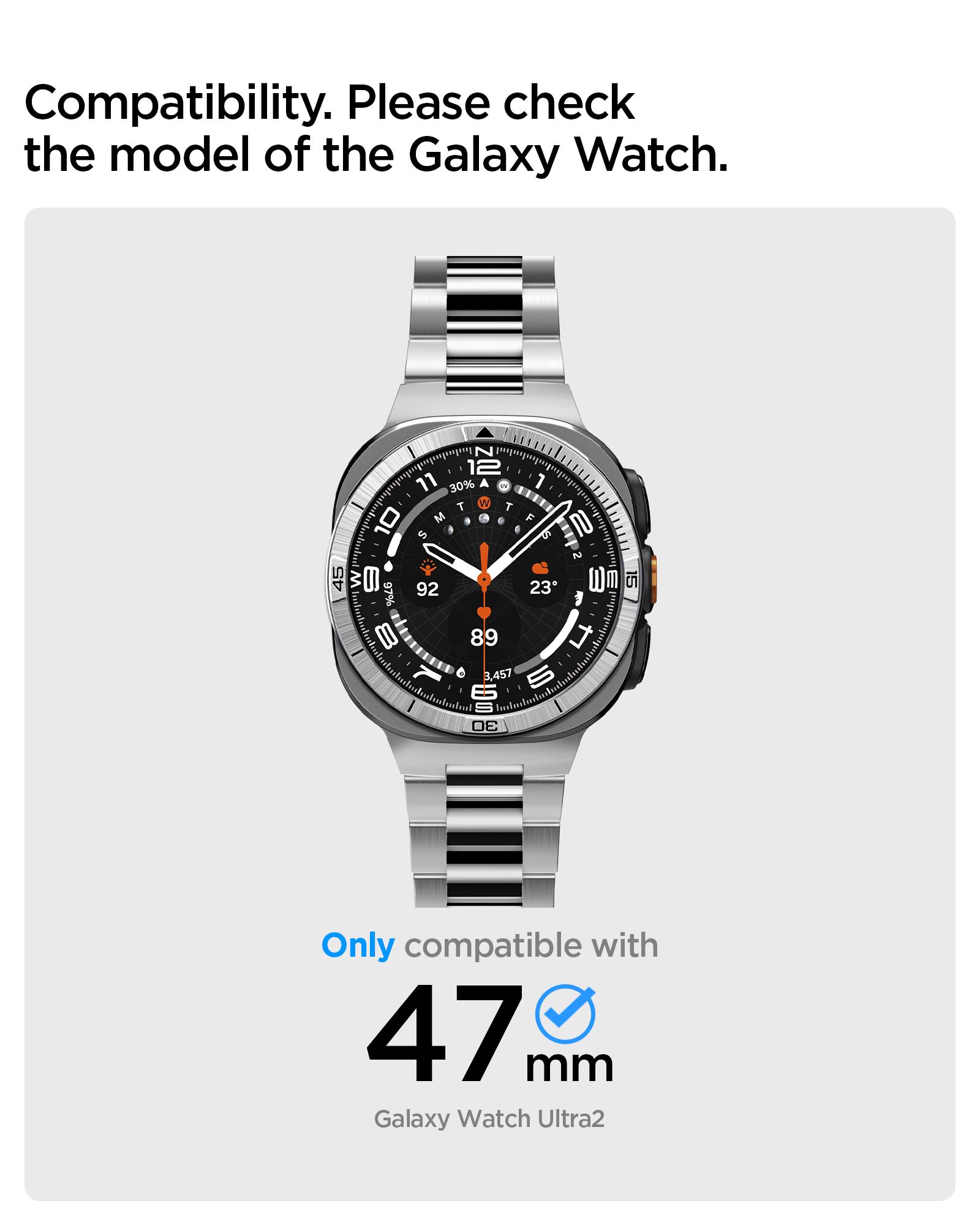 Spigen Bezel Tune (Pilot), silver - Samsung Galaxy Watch Ultra 2 47mm (10)
