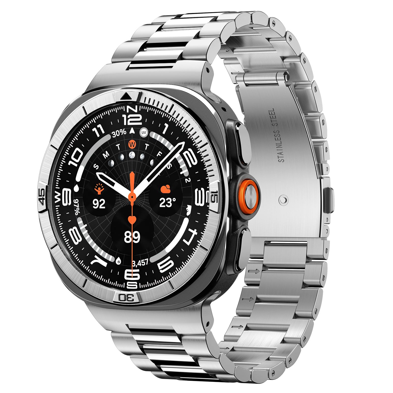 Spigen Bezel Tune (Pilot), silver - Samsung Galaxy Watch Ultra 2 47mm (2)
