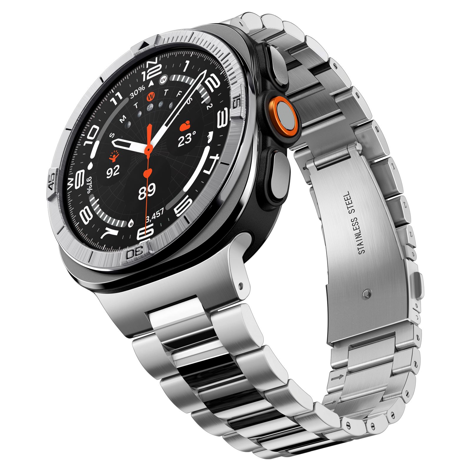 Spigen Bezel Tune (Pilot), silver - Samsung Galaxy Watch Ultra 2 47mm (6)