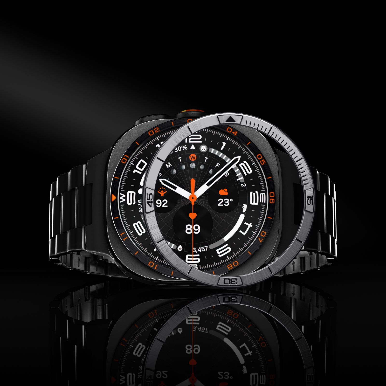 Spigen Bezel Tune (Pilot), silver - Samsung Galaxy Watch Ultra 2 47mm (9)