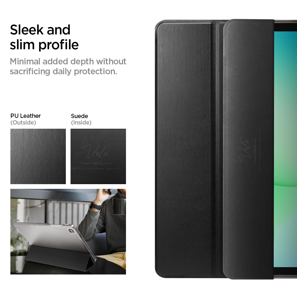 Spigen Smart Fold, black - Samsung Galaxy Tab A11+ (2025)/A9+ (2023) (13)