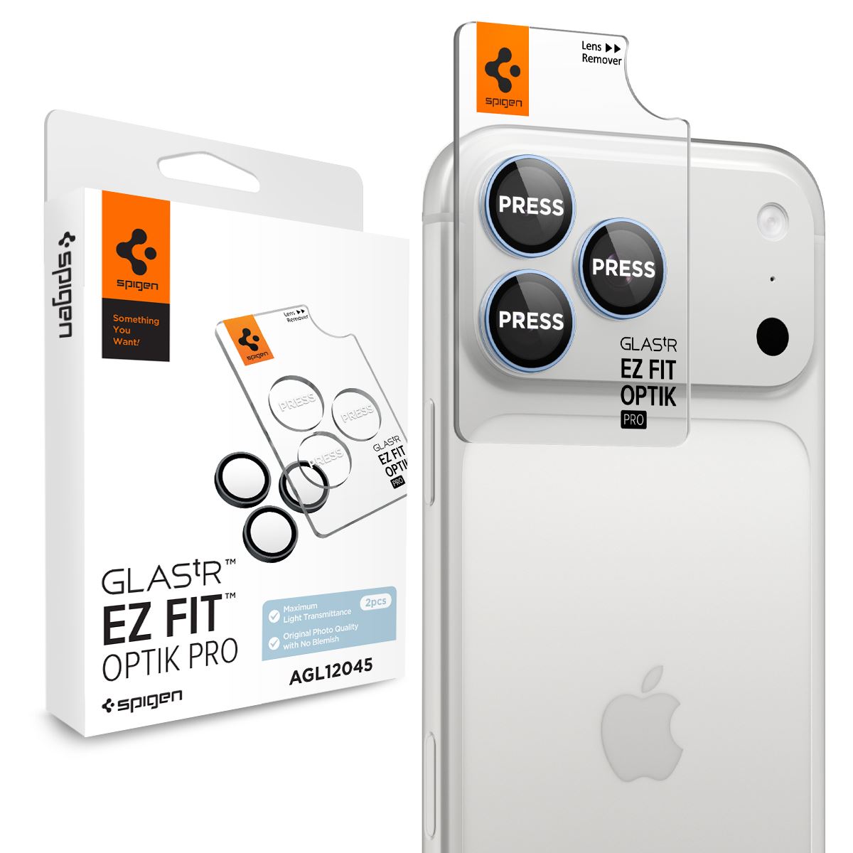 Spigen Glass tR EZ Fit Optik Pro 2 Pack, light blue - iPhone 18 Pro Max/18 Pro