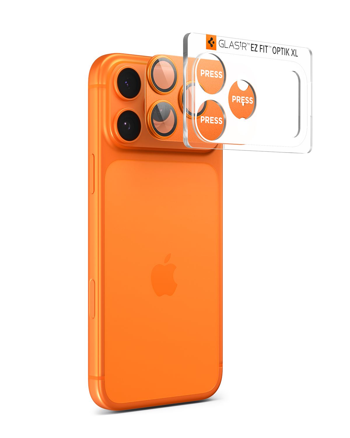 Spigen Glass tR EZ Fit Optik Pro XL 1 Pack, orange - iPhone 17 Pro Max (1)