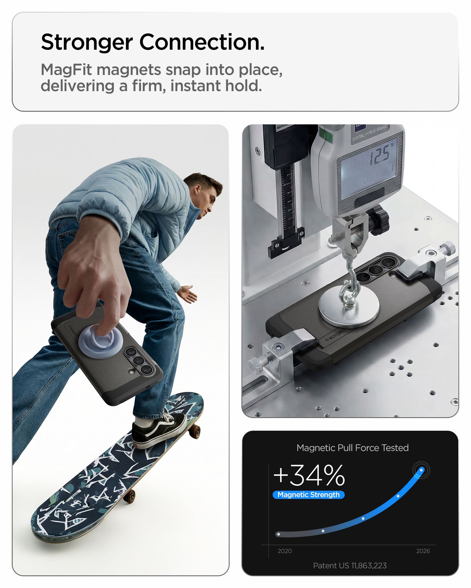 Spigen Tough Armor MagSafe, gunmetal - Samsung Galaxy S26 (11)