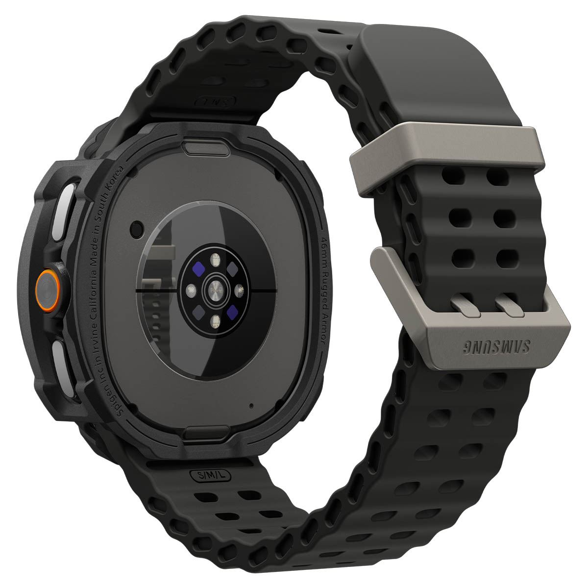 Spigen Rugged Armor, matte black - Samsung Galaxy Watch 8 Classic (46mm) (3)